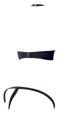 Cottelli Collection Komplet Bielizny Otwarty Biustonosz + Stringi Czarny 80B/M