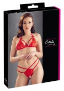 Cottelli Collection Komplet Koronkowy Biustonosz i Stringi Czerwony M