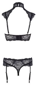 Cottelli Collection Lingerie komplet koronkowy z kołnierzem 75C/S czarny