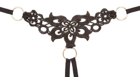 Cottelli Collection Lingerie komplet paskow czarny L, biustonosz i stringi Cottelli Collection Lingerie komplet paskow czarny L, biustonosz i stringi