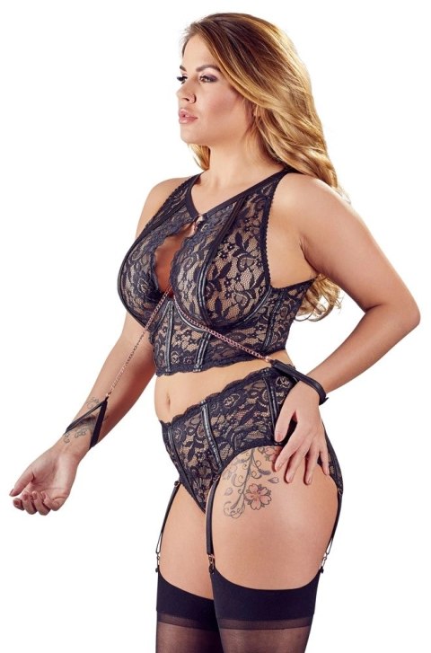 Cottelli Collection Zestaw Koronkowy Bondage 95D/2XL z Kajdankami Cottelli Collection Zestaw Koronkowy Bondage 95D/2XL z Kajdankami