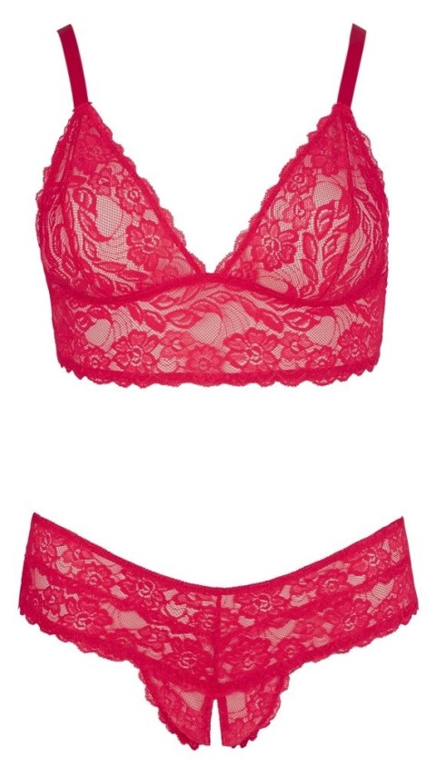 Cottelli Curves Komplet Bielizny Koronka Czerwony XL Bez Zapięcia Cottelli Curves Komplet Bielizny Koronka Czerwony XL Bez Zapięcia