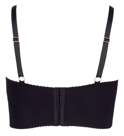 Cottelli Curves Longline biustonosz czarny z koronką 95E Cottelli Curves Longline biustonosz czarny z koronką 95E
