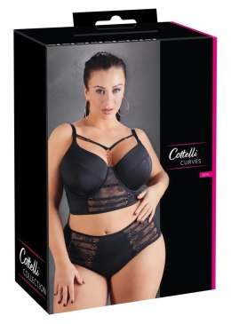 Cottelli Curves biustonosz Longline czarny z koronką 90E