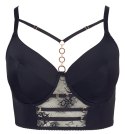 Cottelli Curves biustonosz Longline czarny z koronką 90E