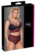 Cottelli Curves komplet koronkowy 3XL czarny z wysokimi figami