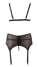 Cottelli Curves komplet koronkowy 3-częściowy czarny 4XL plus size