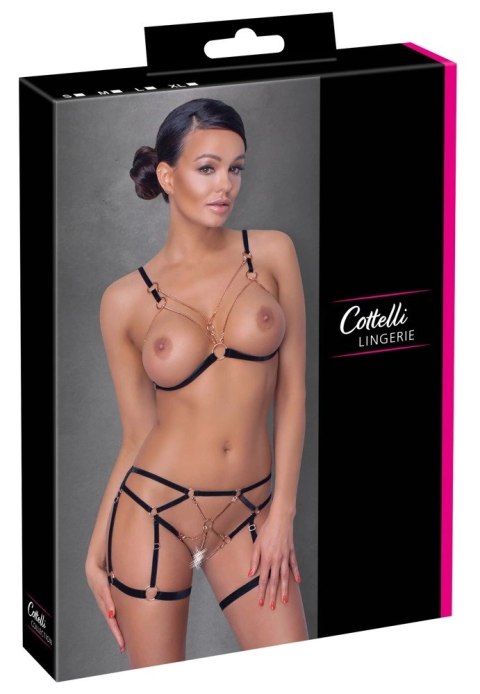 Cottelli Lingerie komplet paseczkow i łańcuszkow z koronką M Cottelli Lingerie komplet paseczkow i łańcuszkow z koronką M