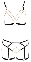 Cottelli Lingerie komplet paseczkow i łańcuszkow z koronką M
