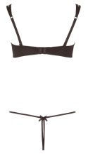 Cottelli Lingerie komplet paskowy czarny S dwuczęściowy haft