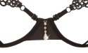 Cottelli Lingerie komplet paskowy czarny dwuczęściowy M