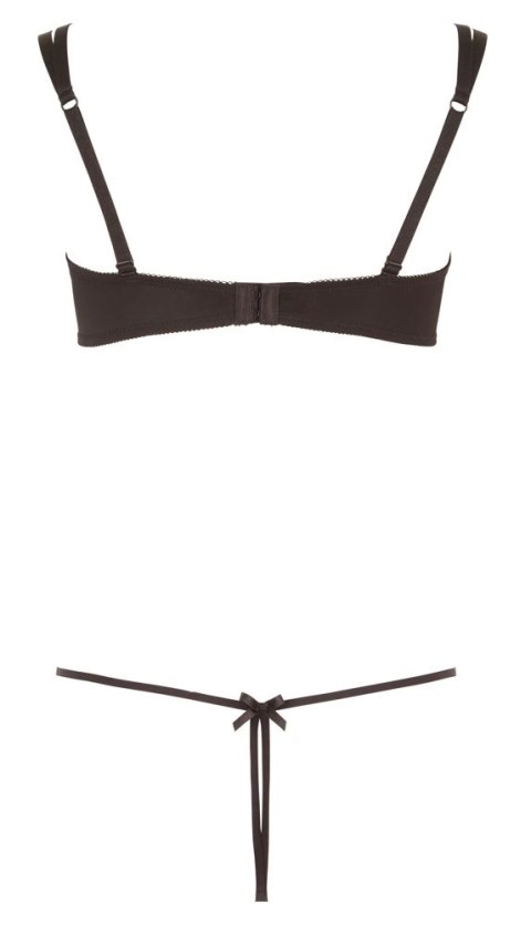 Cottelli Lingerie komplet paskowy czarny dwuczęściowy M Cottelli Lingerie komplet paskowy czarny dwuczęściowy M