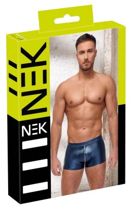 NEK Bokserki Męskie Matowe Niebieskie z Zamkiem 2XL