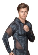 NEK Koszulka Męska Snake Skin M Kaptur Zamek Czarna Wstawka