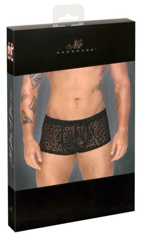 Noir Bokserki Męskie Leo Czarne Przezroczyste L Anatomiczny Kroj Noir Bokserki Męskie Leo Czarne Przezroczyste L Anatomiczny Kroj