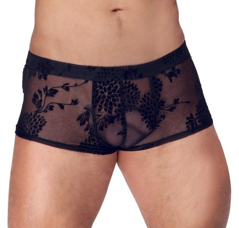 Noir Handmade Bokserki Męskie Prześwitujące Kwiatowy Wzor Czarne 2XL Noir Handmade Bokserki Męskie Prześwitujące Kwiatowy Wzor Czarne 2XL