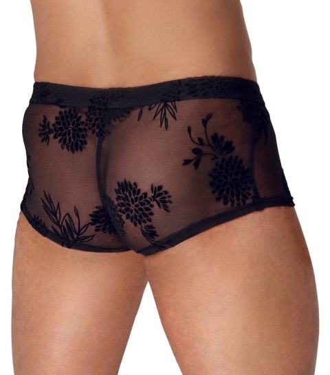 Noir Handmade Bokserki Męskie Prześwitujące Kwiatowy Wzor Czarne 2XL Noir Handmade Bokserki Męskie Prześwitujące Kwiatowy Wzor Czarne 2XL