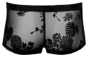 Noir Handmade Bokserki Męskie Prześwitujące Kwiatowy Wzor Czarne 2XL