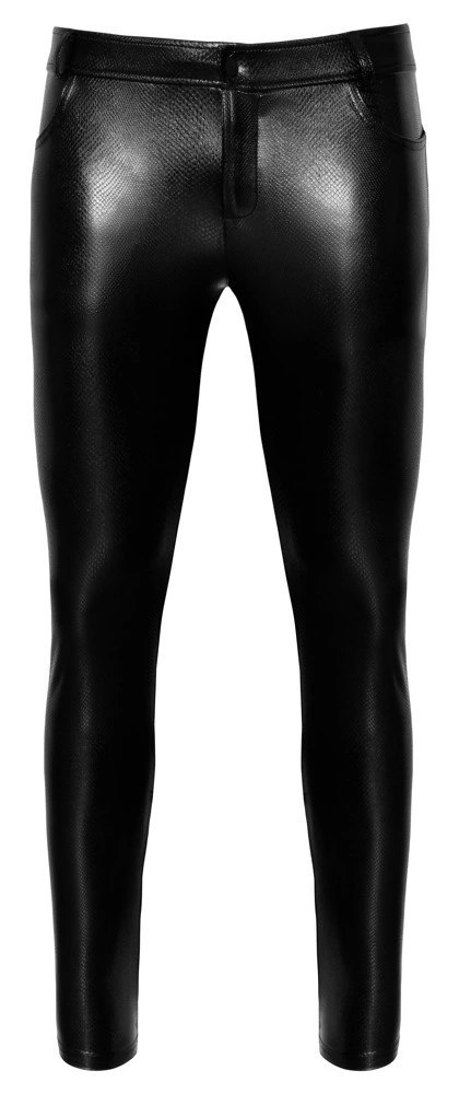 Noir Handmade Spodnie Męskie Matowa Skora Węża Czarny M Elastyczne Noir Handmade Spodnie Męskie Matowa Skora Węża Czarny M Elastyczne