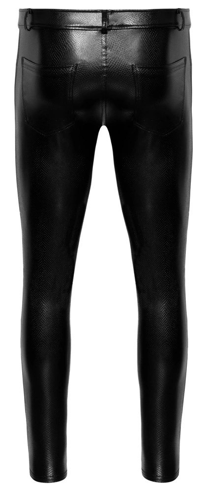 Noir Handmade Spodnie Męskie Matowa Skora Węża Czarny M Elastyczne Noir Handmade Spodnie Męskie Matowa Skora Węża Czarny M Elastyczne