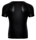 Noir T-shirt męski matowy czarny L z efektem snakeskin, power wetlook