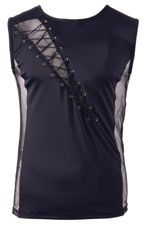 Svenjoyment Bezrękawnik Męski Czarny Sznurowany S Elegancki Design Svenjoyment Bezrękawnik Męski Czarny Sznurowany S Elegancki Design
