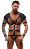 Svenjoyment Bondage Body męskie paski czarne M regulowane uprzęże