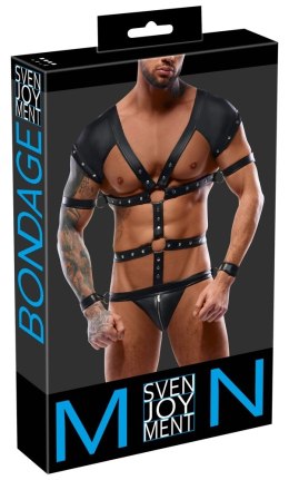 Svenjoyment Bondage Body męskie paski regulowane czarne S