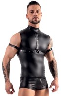Svenjoyment Bondage Top męski matowy z ćwiekami szelkami M