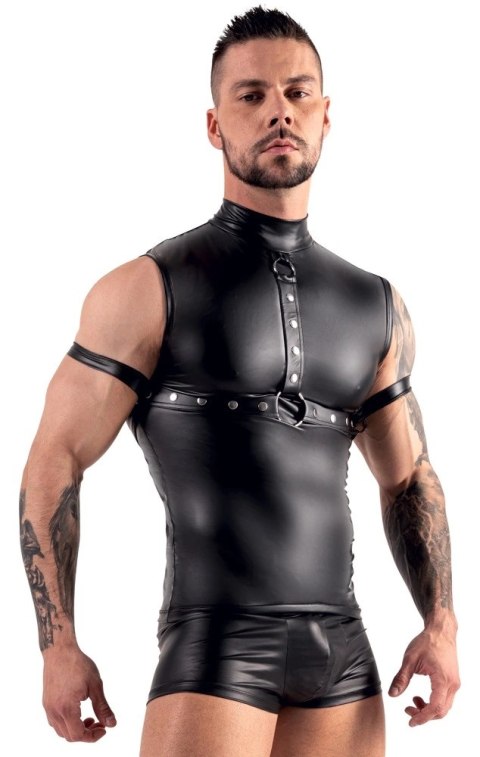 Svenjoyment Bondage Top męski matowy z ćwiekami szelkami M Svenjoyment Bondage Top męski matowy z ćwiekami szelkami M