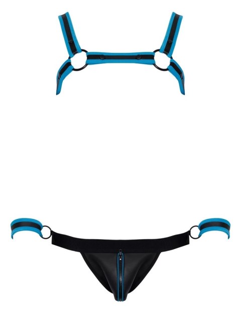 Svenjoyment Bondage Uprząż Męska + Slipy XL Czarny/Błękitny Zestaw Svenjoyment Bondage Uprząż Męska + Slipy XL Czarny/Błękitny Zestaw
