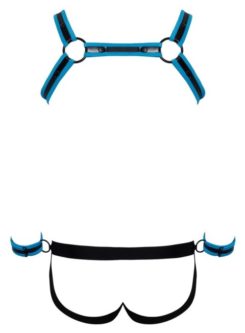 Svenjoyment Bondage Uprząż Męska + Slipy XL Czarny/Błękitny Zestaw Svenjoyment Bondage Uprząż Męska + Slipy XL Czarny/Błękitny Zestaw
