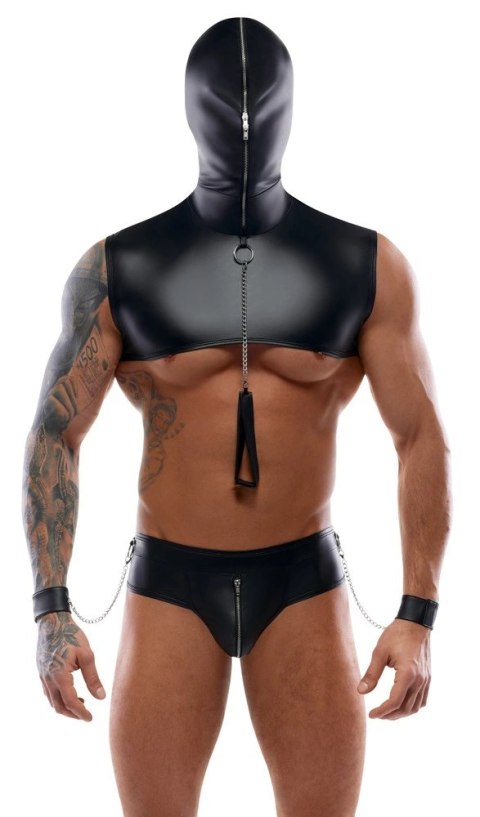Svenjoyment Bondage zestaw męski matowy 2-częściowy czarny M z akcesoriami Svenjoyment Bondage zestaw męski matowy 2-częściowy czarny M z akcesoriami