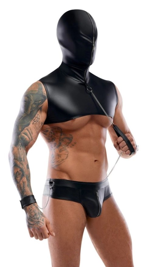 Svenjoyment Bondage zestaw męski matowy 2-częściowy czarny M z akcesoriami Svenjoyment Bondage zestaw męski matowy 2-częściowy czarny M z akcesoriami