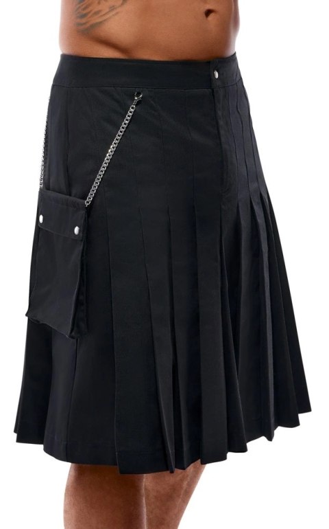 Svenjoyment Spodnica Męska Kilt XL Czarna z Odpinaną Kieszenią Svenjoyment Spodnica Męska Kilt XL Czarna z Odpinaną Kieszenią