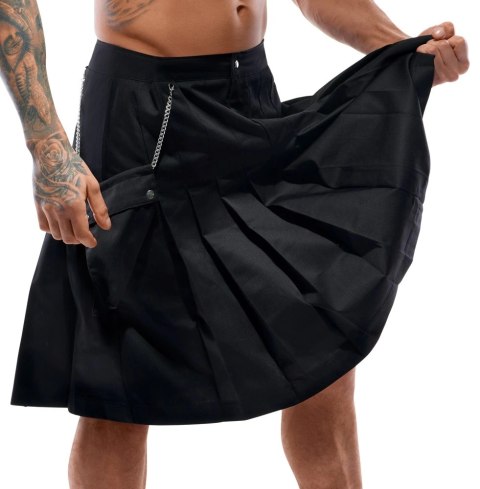 Svenjoyment Spodnica Męska Kilt XL Czarna z Odpinaną Kieszenią Svenjoyment Spodnica Męska Kilt XL Czarna z Odpinaną Kieszenią