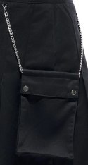 Svenjoyment Spodnica męska kilt z odpinaną kieszenią czarna 2XL
