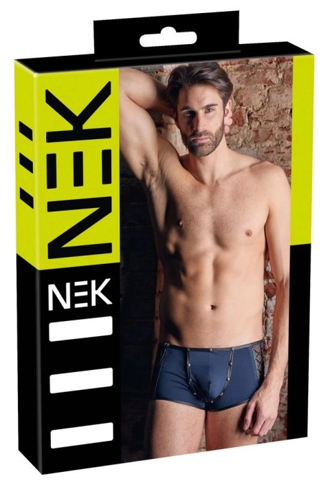 NEK Bokserki męskie XL mikrofibra siateczka niebieskie kontrastowe NEK Bokserki męskie XL mikrofibra siateczka niebieskie kontrastowe