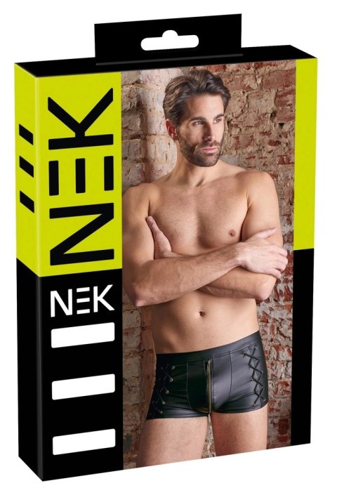 NEK Spodenki męskie czarne 2XL z sznurowaniem i matowym wykończeniem NEK Spodenki męskie czarne 2XL z sznurowaniem i matowym wykończeniem