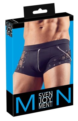 Svenjoyment Bokserki Męskie 2XL Czarny Łańcuszek Zamek Przod
