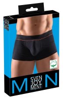 Svenjoyment Bokserki Męskie S Czarny z Czerwonym Paskiem Organic Cotton