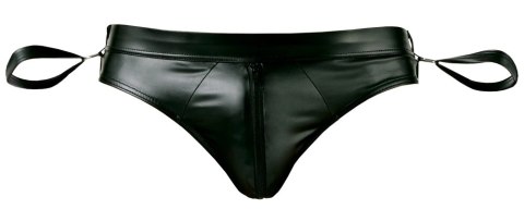 Svenjoyment Bondage slipy męskie bez tyłu z mankietami czarne XL Svenjoyment Bondage slipy męskie bez tyłu z mankietami czarne XL