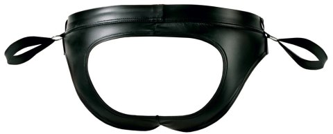 Svenjoyment Bondage slipy męskie bez tyłu z mankietami czarne XL Svenjoyment Bondage slipy męskie bez tyłu z mankietami czarne XL