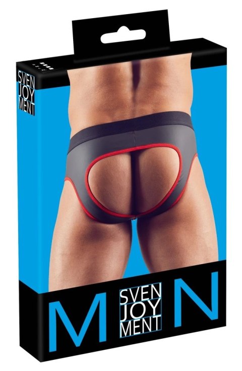 Svenjoyment Jockstrap czarno-czerwony M z zamkiem i otwartym tyłem Svenjoyment Jockstrap czarno-czerwony M z zamkiem i otwartym tyłem