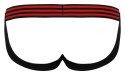 Svenjoyment Jockstrap męski S/M czarno-czerwony neoprenowy design