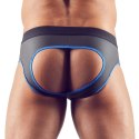 Svenjoyment Jockstrap z zamkiem, otwarty tył, czarno-niebieski S