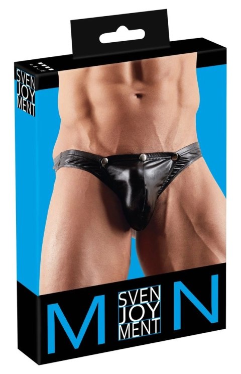 Svenjoyment Męskie Stringi z Odpinanym Panelem Czarny M Svenjoyment Męskie Stringi z Odpinanym Panelem Czarny M