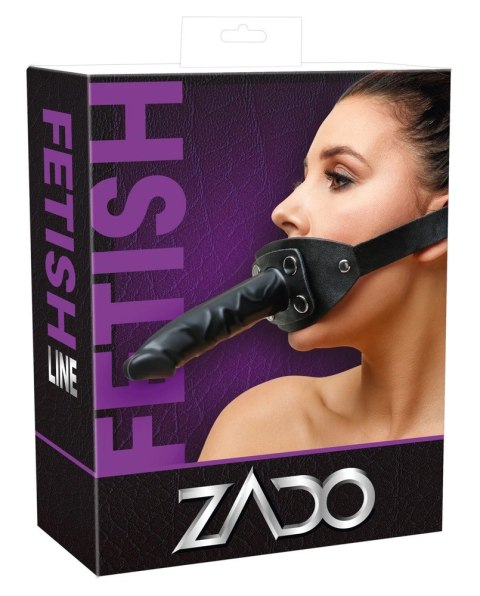 ZADO Double Gag System Skorzany z Paskiem na Głowę Czarny 13 cm ZADO Double Gag System Skorzany z Paskiem na Głowę Czarny 13 cm