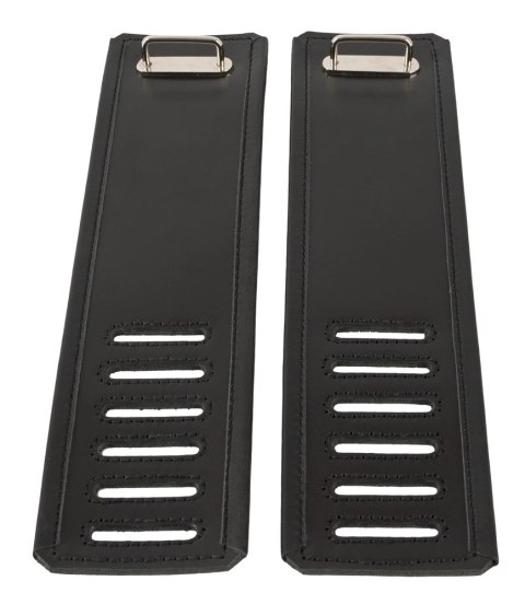 ZADO Kajdanki Skorzane Regulowane Czarne 30x8 cm Szerokie ZADO Kajdanki Skorzane Regulowane Czarne 30x8 cm Szerokie