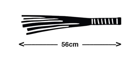 ZADO Pejcz wieloopaskowy czarny z drewnianą rączką 56 cm ZADO Pejcz wieloopaskowy czarny z drewnianą rączką 56 cm